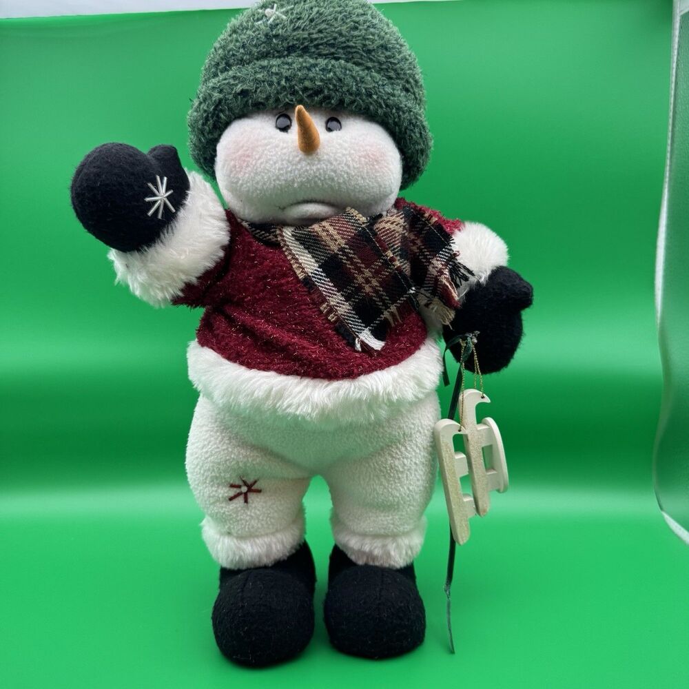 RARE Frosty Snowman Animated Dance Sings Lights Mouth Moves Scarf Hat Works